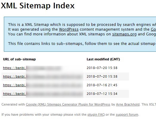 Google XML Sitemapsの設定